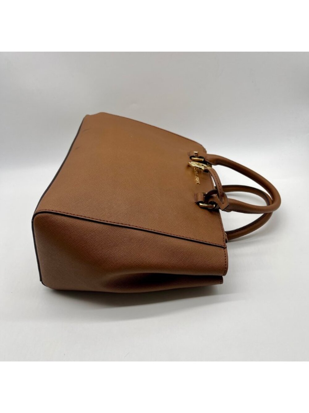 Michael Kors Brown Saffiano Leather Savannah Tote Bag - Picture 3 of 12